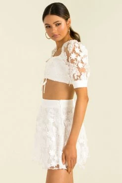 Sundae Muse Tops Dahlia Top / White