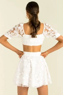 Sundae Muse Tops Dahlia Top / White