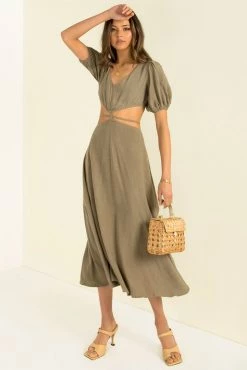 Sundae Muse Villa Dress / Khaki