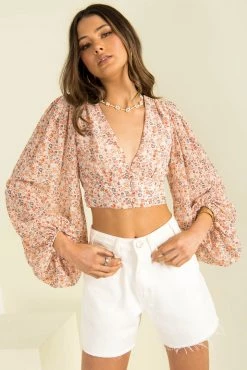 Sundae Muse New Arrivals Milano Top / Pink Floral