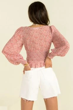 Sundae Muse Tops Martha Top / Red Floral