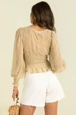 Sundae Muse Martha Top / Yellow Floral New Arrivals
