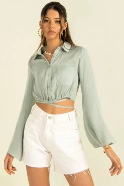 Sundae Muse Tops Tess Shirt / Sage