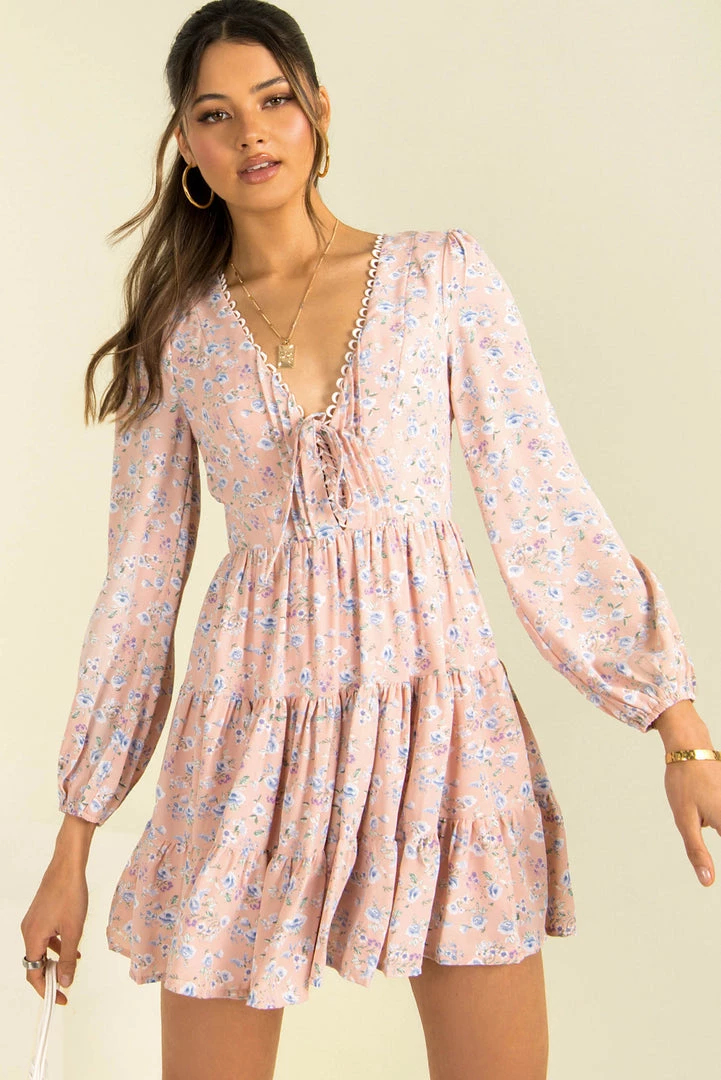 Sundae Muse Rachel Dress / Pink Floral DRESSES 3 Sundae Muse Rachel Dress / Pink Floral DRESSES