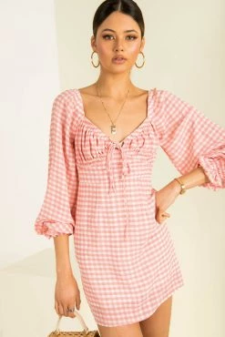 Sundae Muse DRESSES Hera Dress / Pink Check