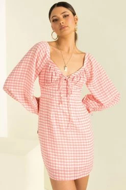 Sundae Muse DRESSES Hera Dress / Pink Check
