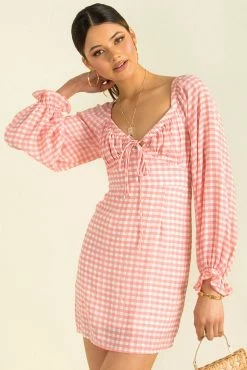 Sundae Muse DRESSES Hera Dress / Pink Check