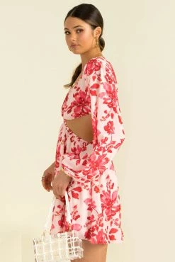 Sundae Muse New Arrivals Tullia Dress / Red Floral