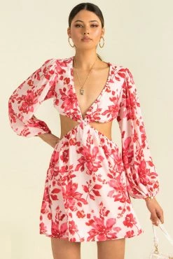 Sundae Muse New Arrivals Tullia Dress / Red Floral