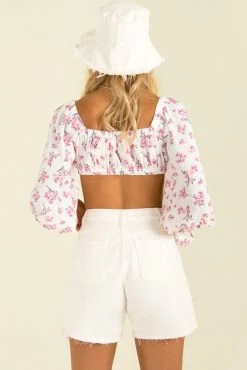 Sundae Muse Theo Top / Pink Floral Tops