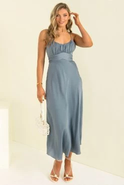 Sundae Muse Adeline Dress / Dusty Blue