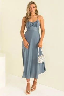 Sundae Muse Adeline Dress / Dusty Blue