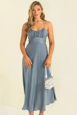 Sundae Muse Adeline Dress / Dusty Blue