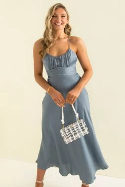 Sundae Muse Adeline Dress / Dusty Blue