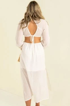 Sundae Muse Palm Dress / White