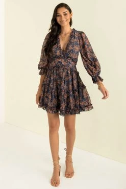 Sundae Muse Aurora Dress / Navy Floral Dresses