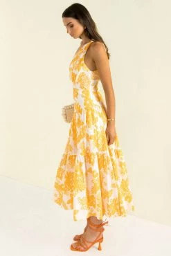 Sundae Muse Sutton Dress / Orange Floral DRESSES 34 Sundae Muse Sutton Dress / Orange Floral DRESSES