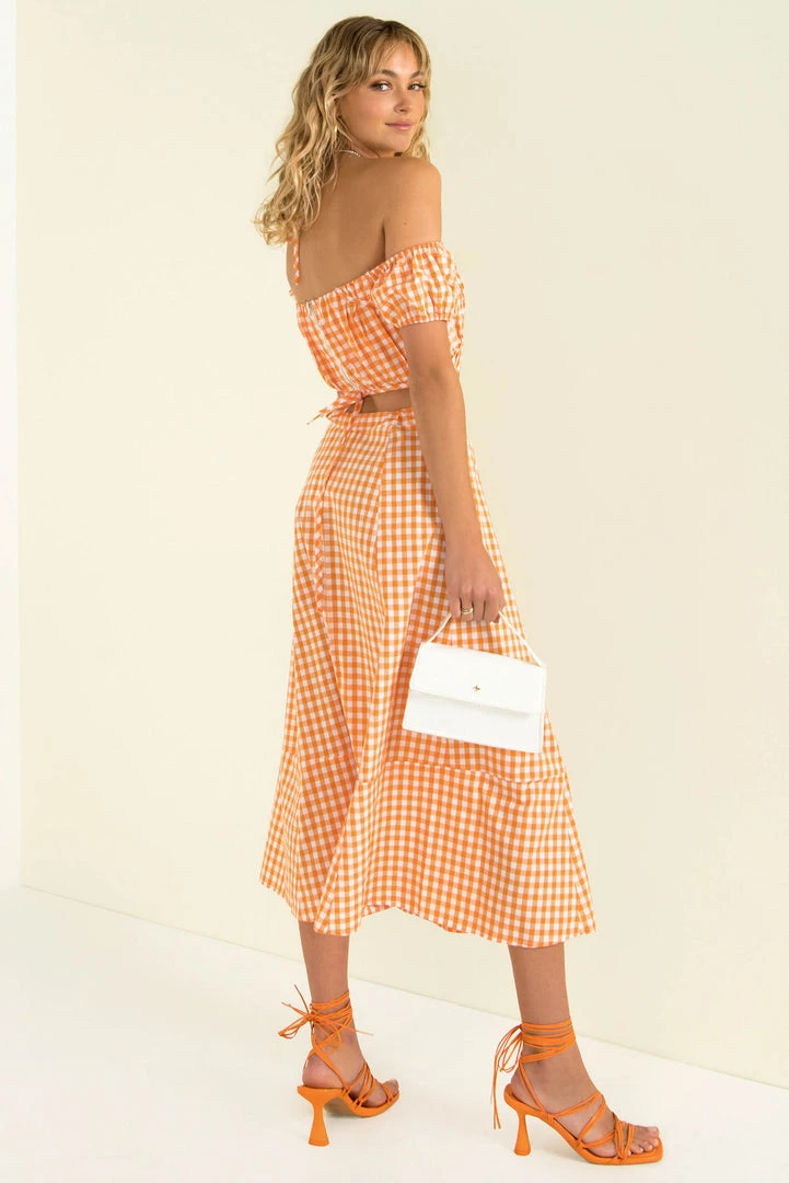 Sundae Muse Inger Skirt / Orange Check 5 Sundae Muse Inger Skirt / Orange Check