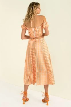 Sundae Muse Inger Skirt / Orange Check 17 Sundae Muse Inger Skirt / Orange Check