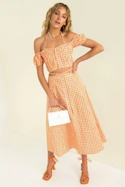 Sundae Muse Inger Skirt / Orange Check 18 Sundae Muse Inger Skirt / Orange Check