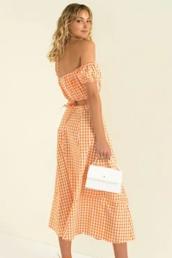 Sundae Muse Inger Skirt / Orange Check 19 Sundae Muse Inger Skirt / Orange Check