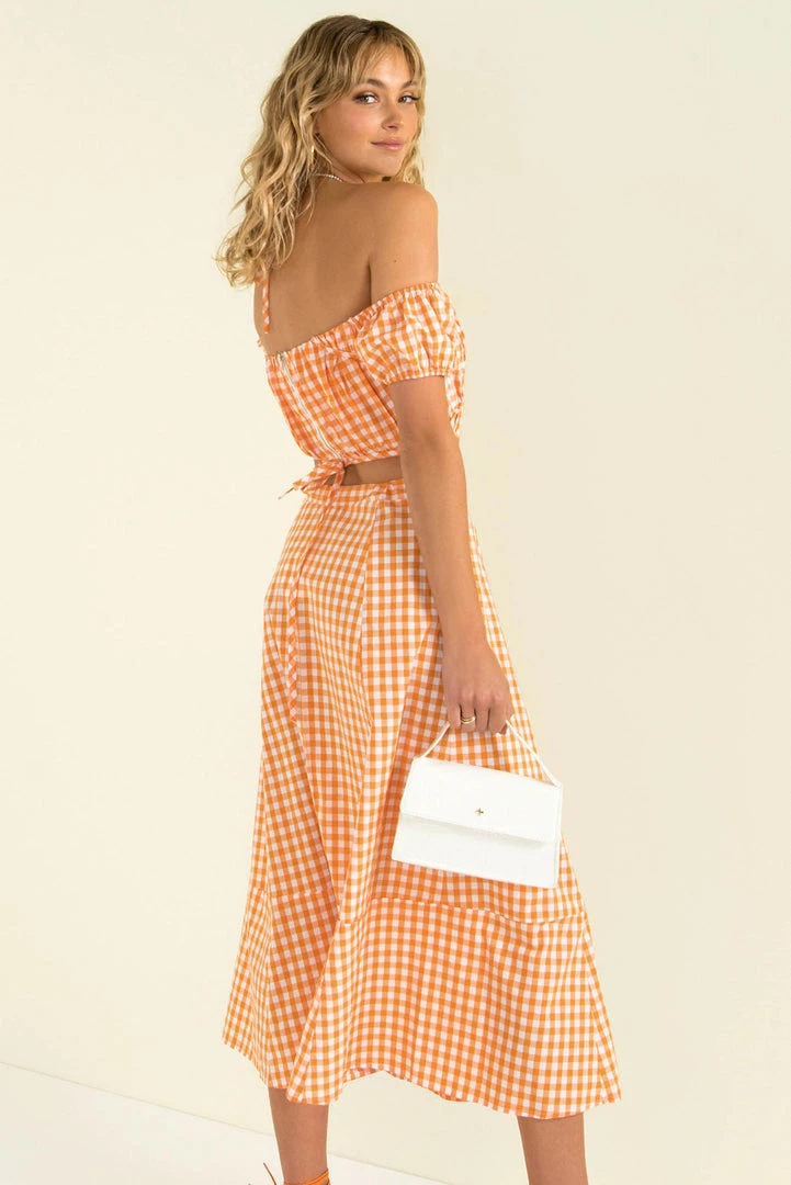 Sundae Muse Inger Skirt / Orange Check 9 Sundae Muse Inger Skirt / Orange Check