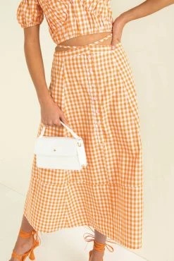 Sundae Muse Inger Skirt / Orange Check 16 Sundae Muse Inger Skirt / Orange Check