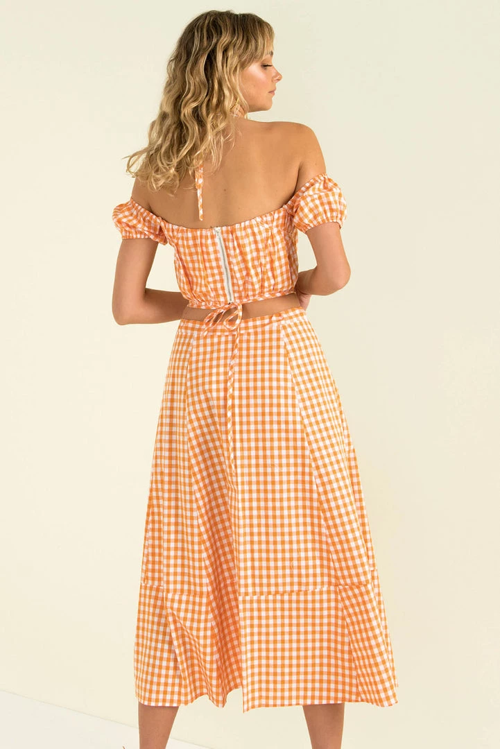 Sundae Muse Inger Skirt / Orange Check 12 Sundae Muse Inger Skirt / Orange Check