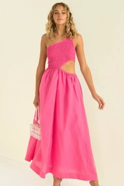 Sundae Muse New Arrivals Asher Dress / Fuchsia