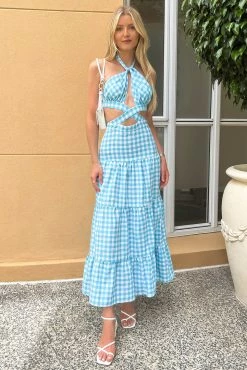 Sundae Muse Gia Dress / Blue Check New Arrivals
