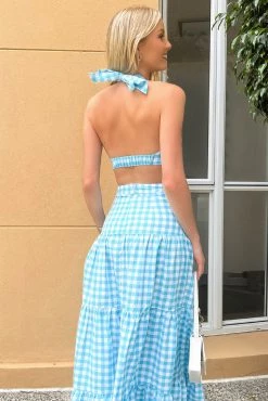 Sundae Muse Gia Dress / Blue Check New Arrivals
