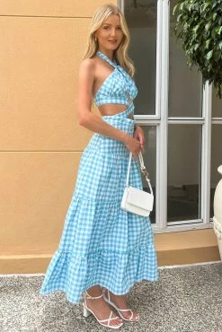 Sundae Muse Gia Dress / Blue Check New Arrivals