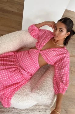 Sundae Muse Luella Dress / Pink Check 20 Sundae Muse Luella Dress / Pink Check