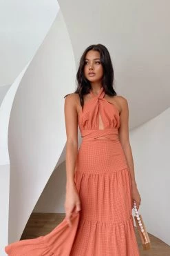 Sundae Muse New Arrivals Gia Dress / Rust