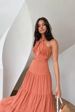 Sundae Muse New Arrivals Gia Dress / Rust