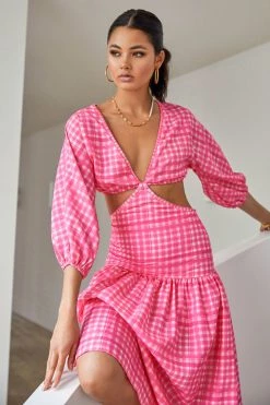 Sundae Muse Luella Dress / Pink Check