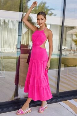 Sundae Muse New Arrivals Matia Dress / Fuchsia