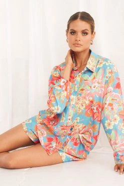 Sundae Muse Edenn Shirt / Blue Floral New Arrivals