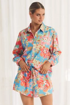 Sundae Muse Edenn Shirt / Blue Floral New Arrivals