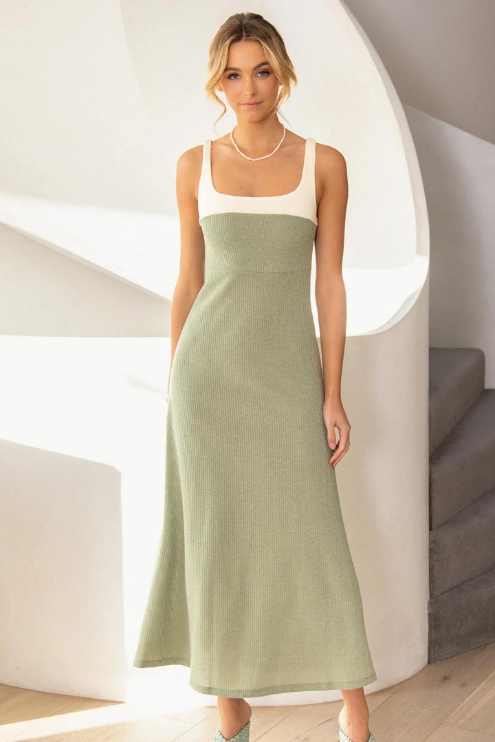 Sundae Muse New Arrivals Josey Dress / Olive 4 Sundae Muse New Arrivals Josey Dress / Olive