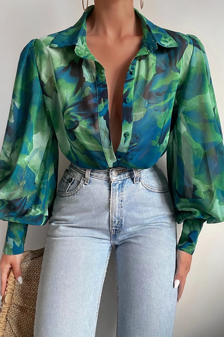 Sundae Muse Calista Blouse / Green New Arrivals